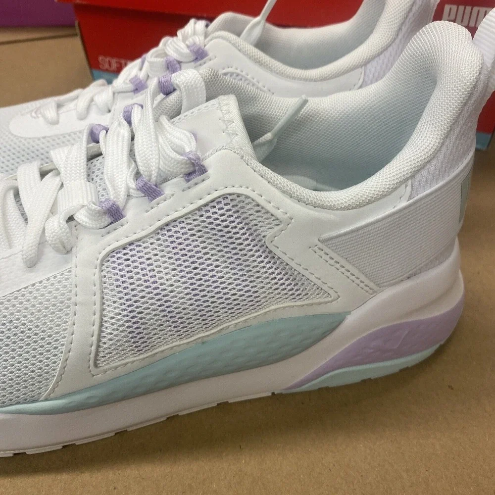 Puma Anzarun Running Shoes Women's‎ 9.5 White Glow Light Lavender 374255-22